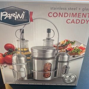 Stainless steel portable serving caddy